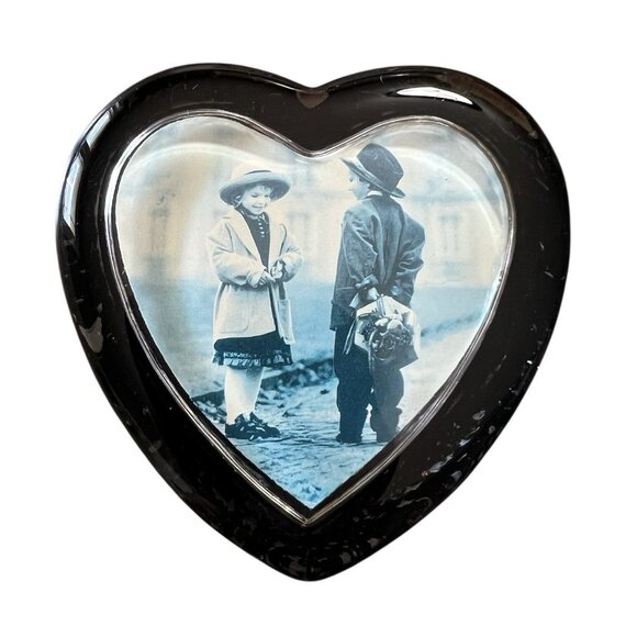 "Remember when our Love Blossomed" Heart Shaped Paper Weight Alaska Momma 1997 - Picture 1 of 3